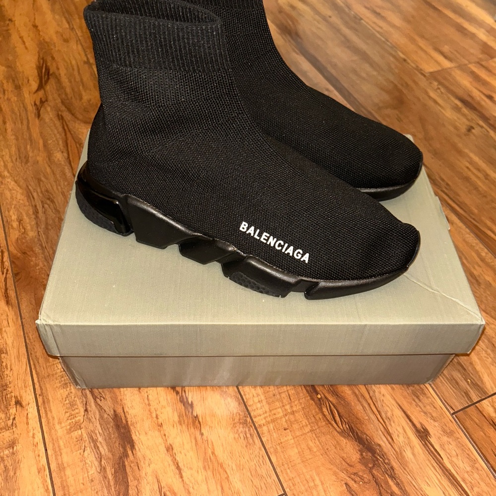 Balenciaga Black Knit Sock Sneakers
